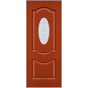 Hot Sales Pvc Waterproof Wpc Door Skin With Glass Design thumbnail-3