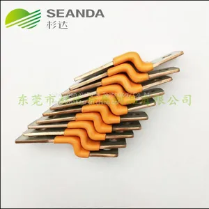 Customized Orange Soft Copper Busbar With Heat Shrinkable Tube for Battery Pack thumbnail-4
