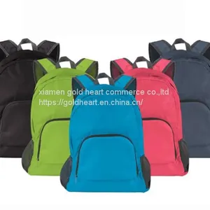 Nylon Polyester 210D 190T 420D Sport Leisure Foldable Backpack With Zipper thumbnail-4