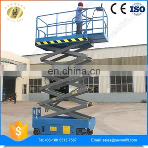 10m Self Propelled Mobile Moveable Hydraulic Scissor Boom Lift for UAE thumbnail-6
