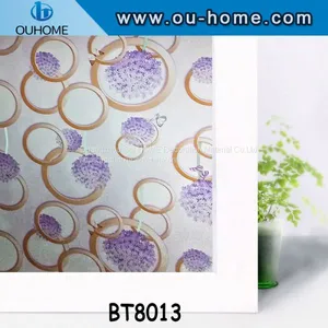 BT8013 Self Adhesive PVC Stained Plastic Window Stickers thumbnail-1