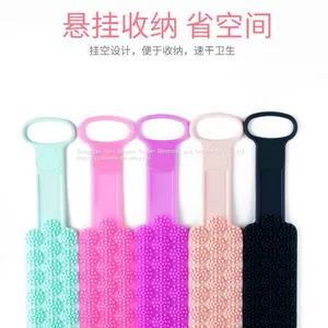 Long Silicone Bath Body Brush, Exfoliating Long Silicone Body Back Skin Scrubber, Easy to Clean thumbnail-4