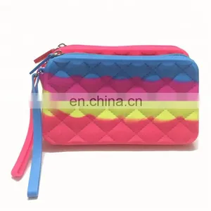 US Hot Women Clutch Purse Bags Custom OEM 3 Color Straps Mixtur Silicone Fashion Cheap Wallets thumbnail-2