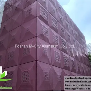 Aluminium Sheet for Exterior Wall Cladding Metal Facade System With Perforation Design thumbnail-1