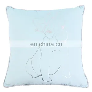 Cute Funny 18*18 Inch French Bulldog Gift Ideas Household Pillowcase Zippered Velvet Pillow /cushion thumbnail-1