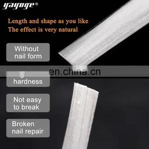 2021 New Arrival Custom Label Nail Supply 57mm 100pcs/bag Fiberglass Nails Extension UV Acrylic Builder Nail thumbnail-5