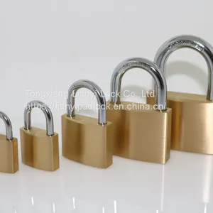 Good Quality Reliable Anti Theft Solid Brass Body Hardened Shackle 40mm Thin Type Brass Padlock thumbnail-2