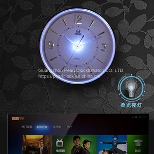 Hot Sell Quartz Sweep Movement Smart Light Wall Clock for Living Room/office/school/shop thumbnail-2