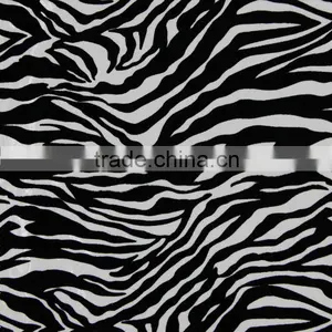 PU Leather Printed Fabric Flocking Fabric for Sofa Zebra-stripe thumbnail-4