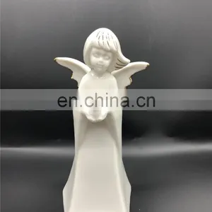 White Porcelain Ceramic Angel Figurine Christmas Xmas Ornaments thumbnail-4