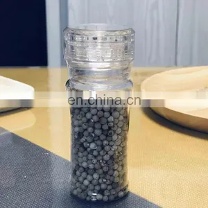 Adjustable Ceramic Grinding Mechanism Transparent Plastic Body Salt And Pepper Grinder thumbnail-3