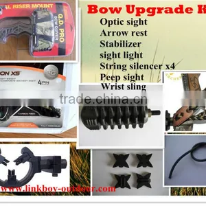 Linkboy Archery Compound Bow Upgrade Kit ,archery Combo, Sight,stabilizer,arrow Rest,peep,quiver7 in 1 Archery Hunting thumbnail-1