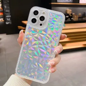 Thermal Blank Mobile Phone Case/Protective Laser Discoloration TPU Diamond Pattern Full Package For Apple 11 12 13 14 Pro Max thumbnail-4