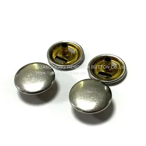 HLD Button Factory Wholesale 15mm Plating Spring Snap Button for Garment thumbnail-1