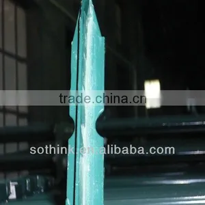 Green Painted Farm Fencing Used t Bar Fence Post thumbnail-1