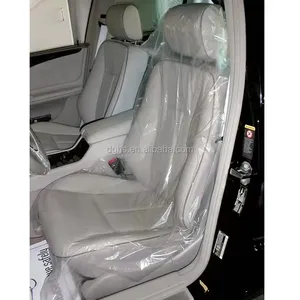 Car Disposable Universal Plastic Seat Covers for Car, Airplane, Restaurant, Bus Seats, Salon Chairs thumbnail-1