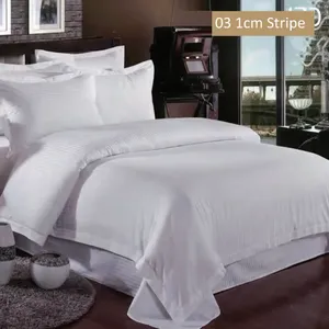 New Design 400TC Cotton Beddings Set Article Luxury Bed Sheet Bedding Set for 5 Star Hotel thumbnail-5