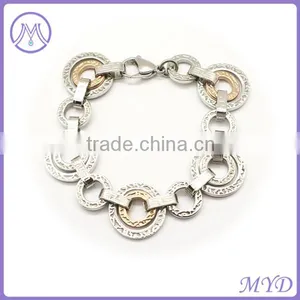 316l Stainless Steel Jewelry Mens Bracelet Skull Rose Bracelet for Man thumbnail-5