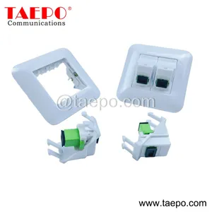 Free Sample Hybrid Outlet SC APC Duplex Wall Type Fiber Optic FacePlate for High Performance Networks and Fiber Optic Connection thumbnail-1