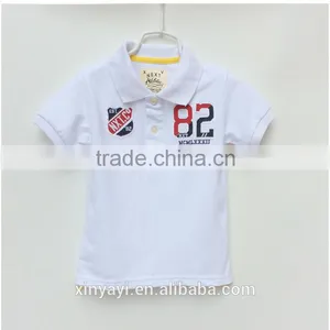 The Hot Sells 100 % Cotton Fabric Embroidery With Dyeing Polo Shirt Fabric for Kids Summer thumbnail-4