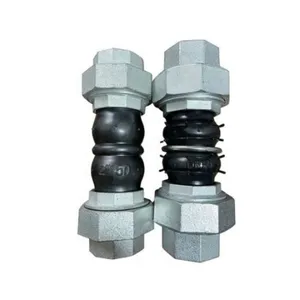 KXT Type Flexible Rubber Joint Soft Connection EPDM Rubber Pipe Joint Internal Thread Rubber Joint thumbnail-1