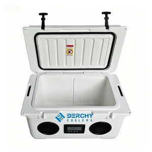 45qt Rotomolded Cooler Box With Bluetooth Speaker Waterproof Outdoor Camping Ice Chest Insulated Cooler thumbnail-2