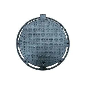 EN124 D400 E600 Heavy Duty Black Manhole Cover Ductile Cast Iron Customized Size Model 13 Parking Safety Road Facilities thumbnail-1
