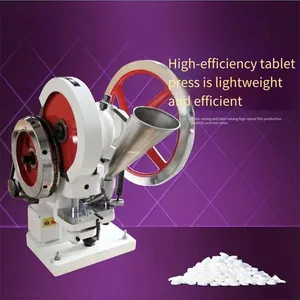 Single Punch Tablet Press for Effervescent Tablets, Round Tablets, and Cartoon - Shaped Tablets With Replaceable Molds thumbnail-1