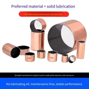 Sf-1 Steel-based Self-lubricating Bearing, Copper-plated Open Bush Made of Rolled Steel Back, Dry Self-lubricating Oil-free Sleeve thumbnail-2