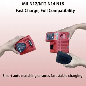 Mil-N12 12V Max Fast Battery Charger, Replacement Rapid Charger Compatible With MIL Cordless Drill Screwdriver Power Tools thumbnail-4