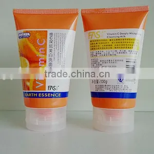 Plastic Tube for Cosmetic With Orange Color,flexible Labeling PE Tube,empty Tube ,soft Tube thumbnail-1