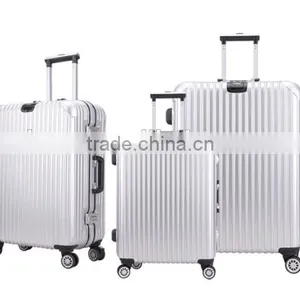 New Design Hot Sale Men Women Urban PC ABS Luggage Set High Quality Silver Aluminum Frame Travel Trolley Bags Luggage Suitcase thumbnail-1