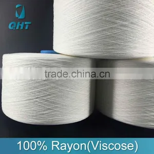 Wholesale 100% Viscose Rayon Yarn Fiber 21s/1 Spun Polyester Yarn thumbnail-1