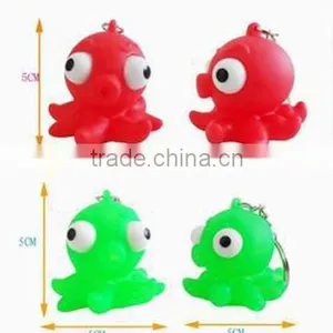 Fashion Design Plastic Cute Popeyes Frog Animal Shaped Soft PVC Keychain thumbnail-1