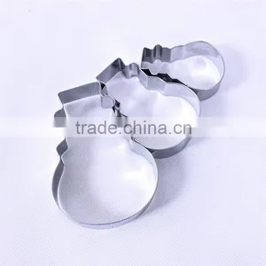 YangJiang Factory Manufature High Quality 3pcs Snowman Shape Stainless Steel Cookie Baking Tools thumbnail-1