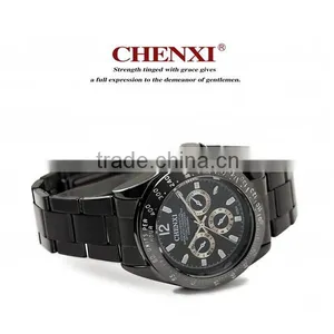 OEM ODM Small MOQ Gift Watches for Promotion Black Gun Silver Color Wristwatches Men Stainless Steel Watch Quartz Watches Man thumbnail-3