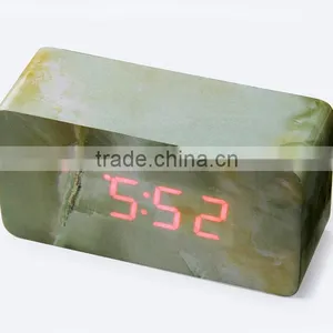 Personalized Wooden LED Alarm Clock, Mini Design Voice Controlling LED Digital Clock thumbnail-2