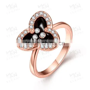 New Design Wholesale High Quality 18K Plated Flower Micro Pave Ring thumbnail-3