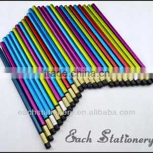 7" HB Mentalic Wooden Pencil With Top Tip thumbnail-1