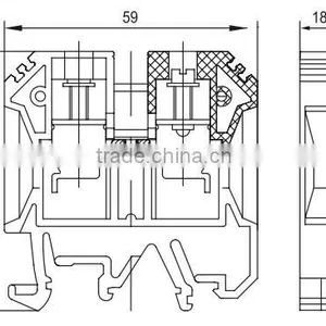 SEK-35 Frame Type Brass Screw Din Rail Terminal Block thumbnail-6