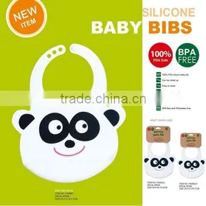 Biodegradable Bamboo Fibre Baby Bibs With Animal Decal, Kids Loved New Bibs With Holder thumbnail-1