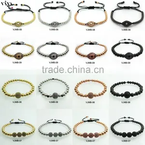 Macrame Beads Bracelet High End Handmade Stainless Steel Mix Natural Stones Classic Men Bracelet .com Hot Sale thumbnail-4