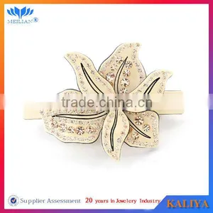2014 Latest Design Big Flower Hair Clips With Crystal thumbnail-1