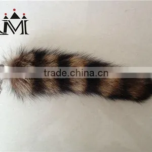 Factory Direct Sale 100% Genuine Raccoon Tails Keychain for Garment Accessories thumbnail-6