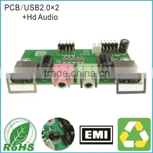 Front Panel Dual USB2.0+HD AUDIO I/O PC Board Cable For Computer With Cable thumbnail-1