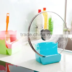 Kitchen Multipurpose Pot Cover Frame With Water Pan Spongy Spoon Storage Rack thumbnail-3