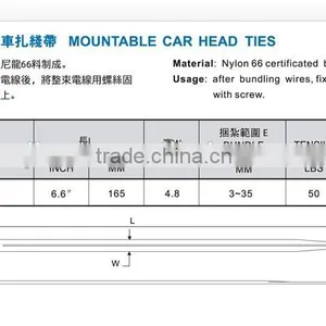 JIESHUO UL Mountable Head Ties Nylon Cable Tie thumbnail-4