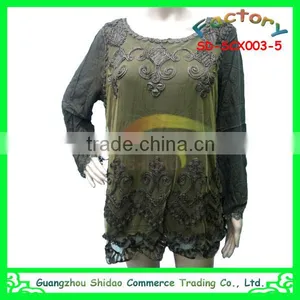 Woman Blouse New Fashion Ladies Lace Blouse Designs Lace Blouse thumbnail-1
