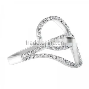 925 Silver Round Cubic Zirconia Brlliant Dazzling Band Ring For Girl thumbnail-2