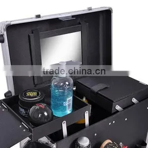 Professional Hair Stylist Aluminum Rolling Tool Box Makeup Artist Salon Train Case thumbnail-3